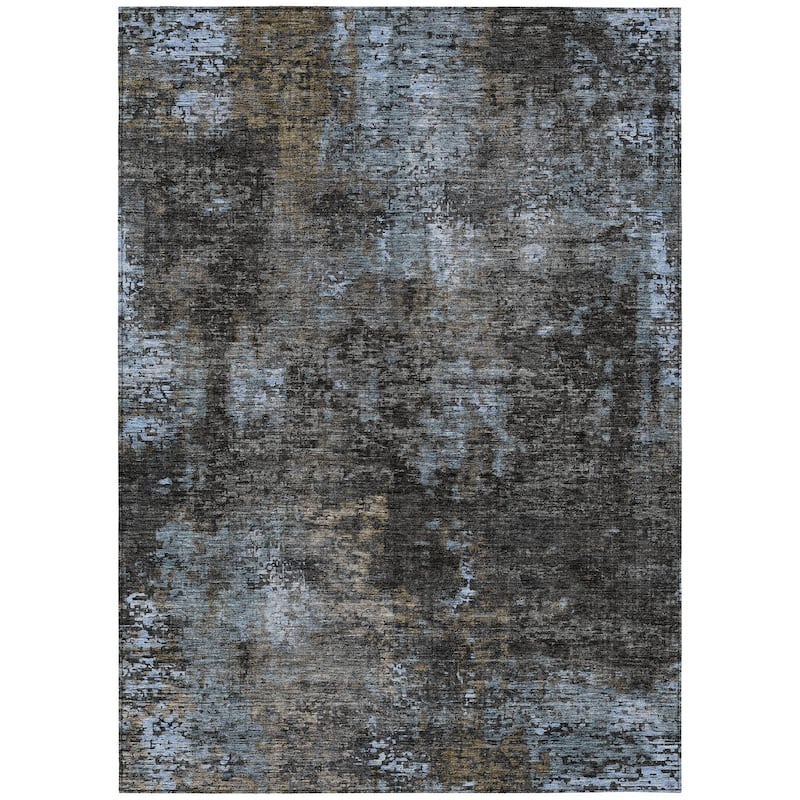 Machine Washable Indoor/ Outdoor Chantille Contemporary Abstract Rug