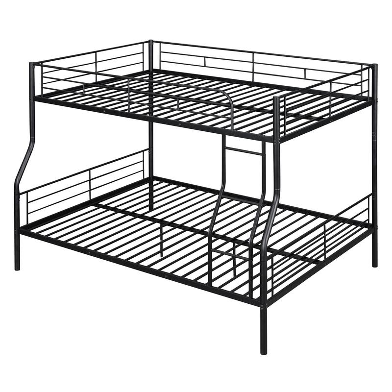 Metal Full XL Over Queen Bunk Beds for Adults, HeavyDuty Metal Bunk