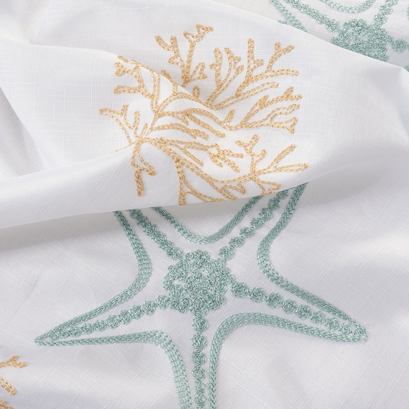 Seastar Embroidered Shower Curtain
