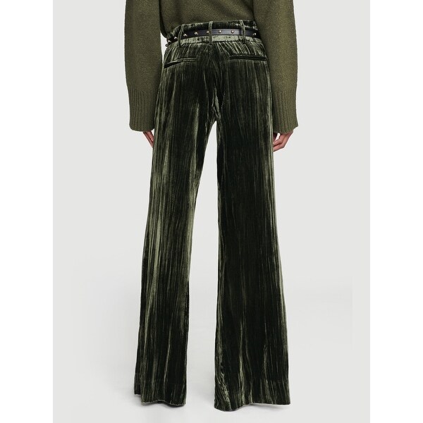 velvet stretch pants