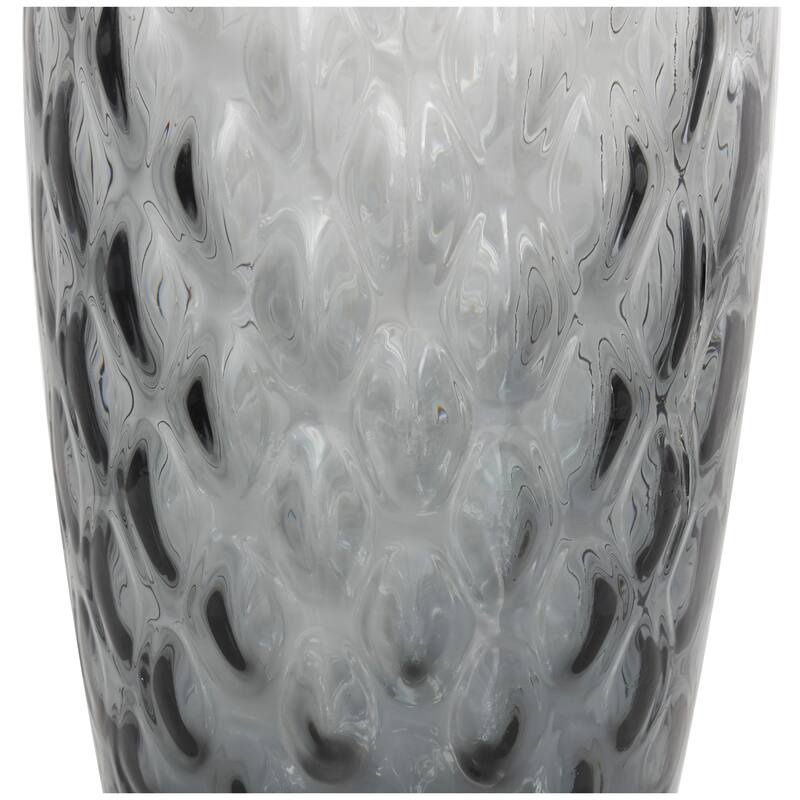 Black Glass Handmade Ombre Vase