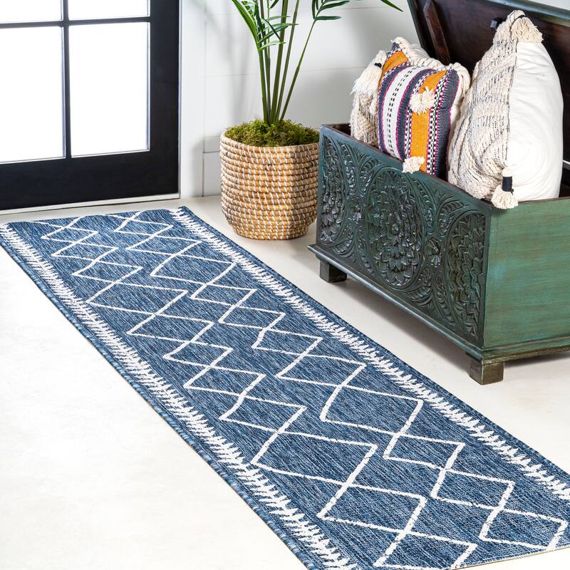 JONATHAN Y Kafel Tribal Diamond Trellis Indoor/Outdoor Area Rug