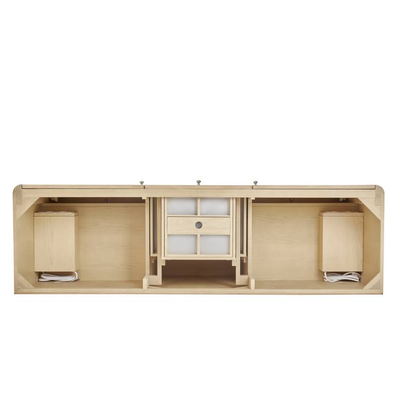 Gracyn 72" D Vanity, Driftwood, w/ FreePower Wireless Charger
