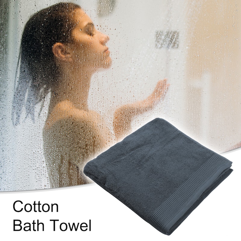 1pc Soft Absorbent Cotton Bath Towel for Bathroom Shower 59.06"x28.35"