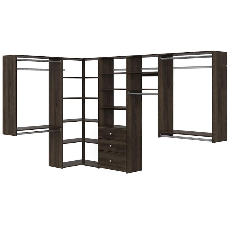 Easy Track Ultimate Corner Laminate Closet Kit - Truffle