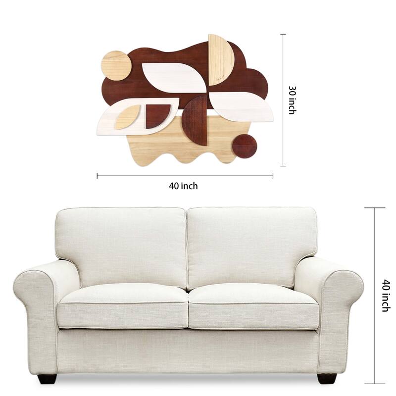 "Sands Serenade" Hand Made & Hand Finished Dimensional Solid Paulownia Wood Abstracts Wall Art
