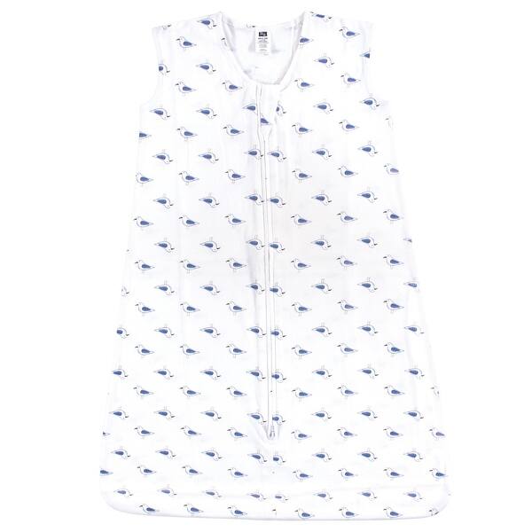 slide 1 of 1, Hudson Baby Infant Boy Cotton Sleeveless Wearable Sleeping Bag, Sack, Blanket, Seagull 0-6 Months - Seagull