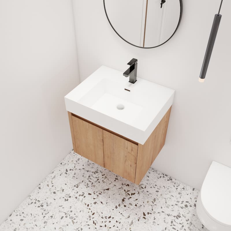 Malwee 24"/30"/36"/48" Floating Bathroom Vanity with Sink