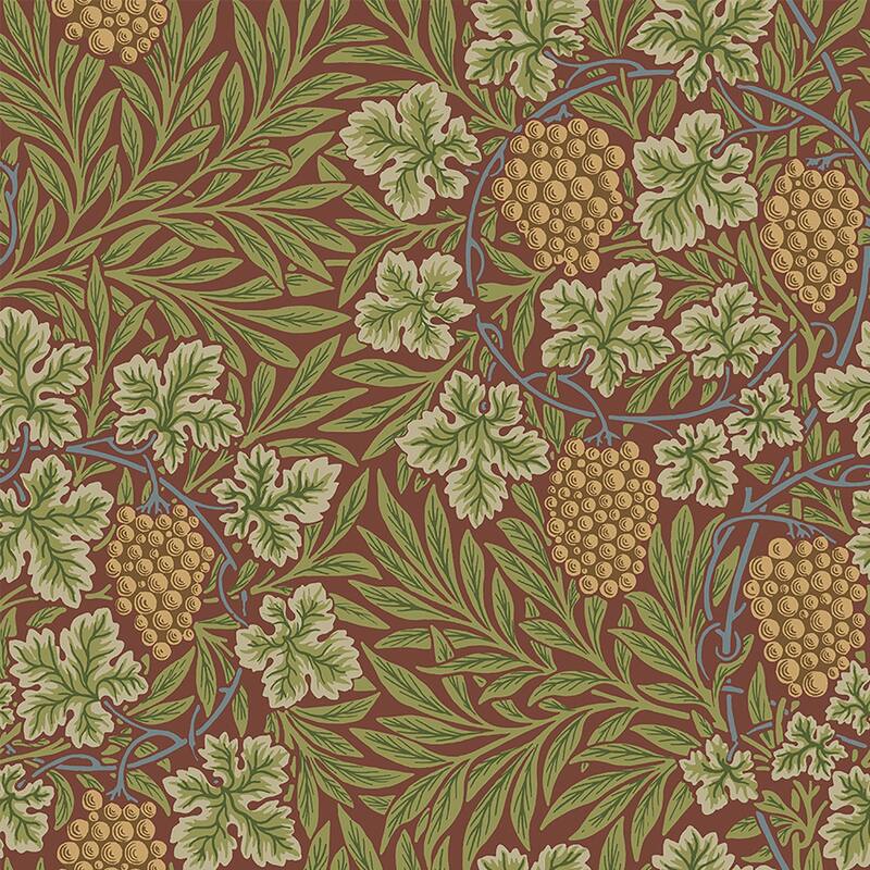 A-Street Prints Vine Ruby Woodland Fruits Wallpaper