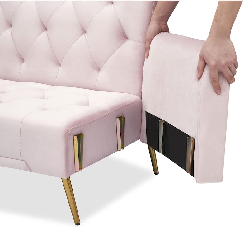 71" Convertible Double Folding Living Room Sofa Bed