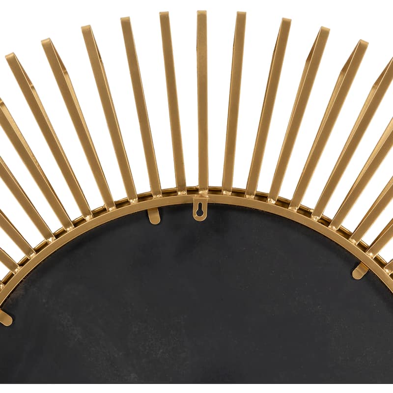Livabliss Harold Golden Metal Sunburst Mirror - 40"H x 40"W