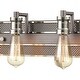 preview thumbnail 3 of 1, Gridiron 4-Light Vanity Light in Weathered Zinc and Polished Nickel