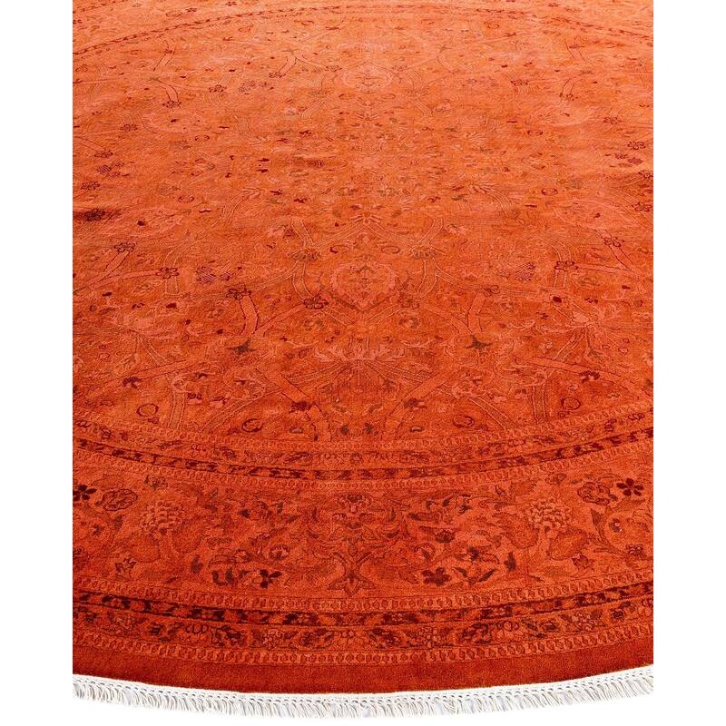 Fine Vibrance, One-of-a-Kind Hand-Knotted Area Rug - Pink, 8' 1" x 8' 1" - 8' 1" x 8' 1"