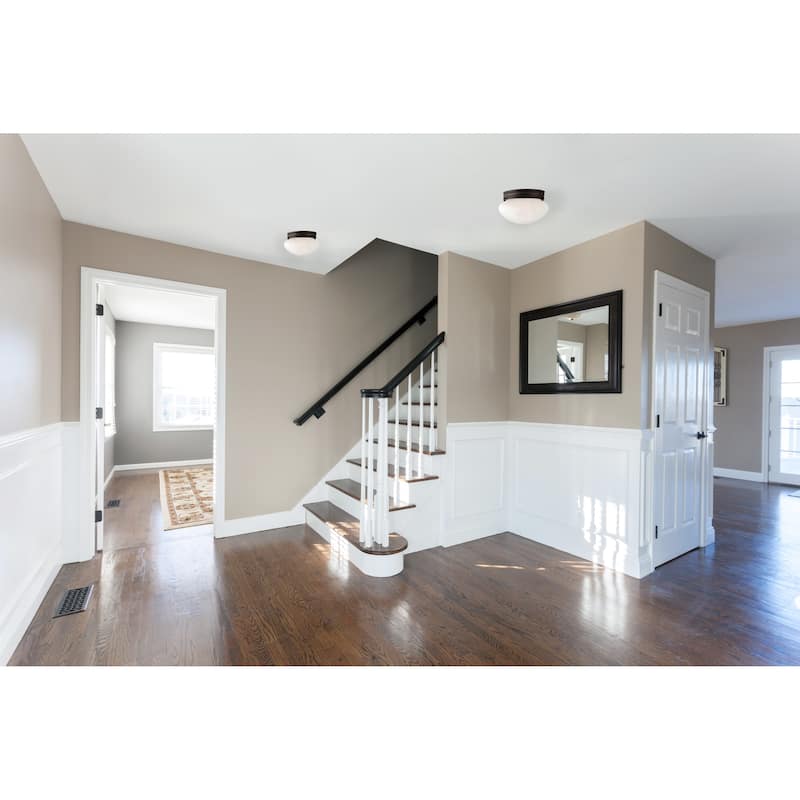 Millbridge Oil Rubbed Bronze Dimmable 1-Light Flush Mount Ceiling Light