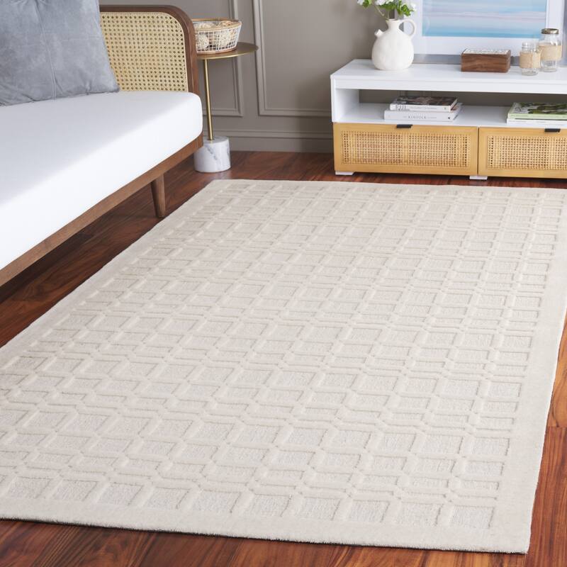 SAFAVIEH Hand-Loomed Impressions Apollonie Modern & Contemporary Wool Rug - 3' x 5' - Ivory