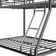 preview thumbnail 11 of 13, Metal Twin over Full Bunk Bed with Safety Guardrail for Home