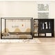 preview thumbnail 3 of 10, Full Size Metal Floor Bed Kids Bed with Wardrobe for Home,Black