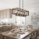 preview thumbnail 2 of 15, Cobert Farmhouse Linear Wood Island Chandelier Kitchen Hanging Lights