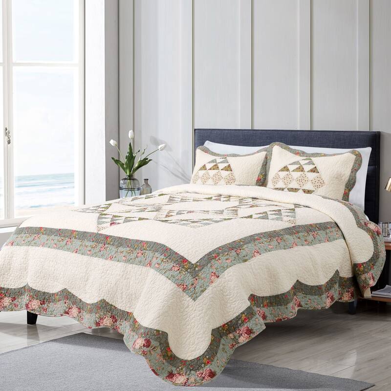 Patchwork Star of Bethlehem Cotton Quilt Set