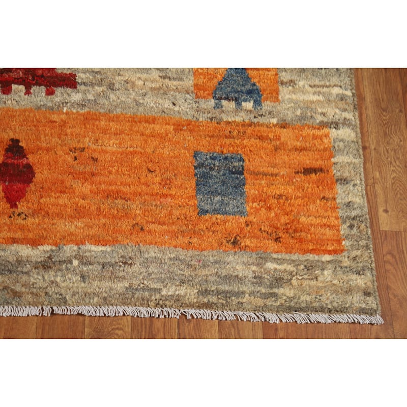 Geometric Moroccan Oriental Area Rug Hand-Knotted Wool Carpet - 5'8" x 7'6"