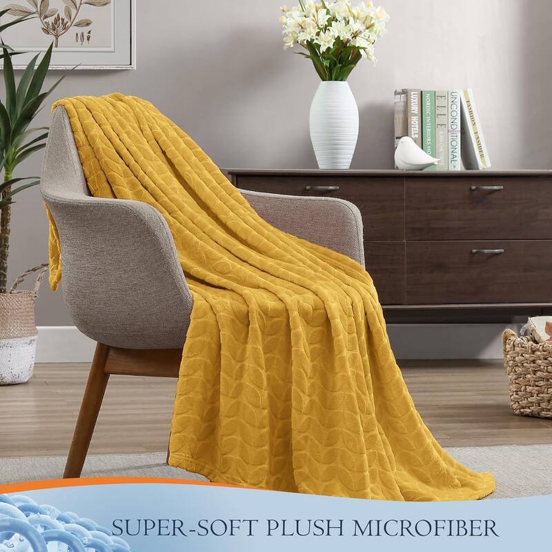 Walensee Fleece Throw Blanket Soft and Lightweight for Couch, Sofa, Bed and Lounge Chair, 50"x60"