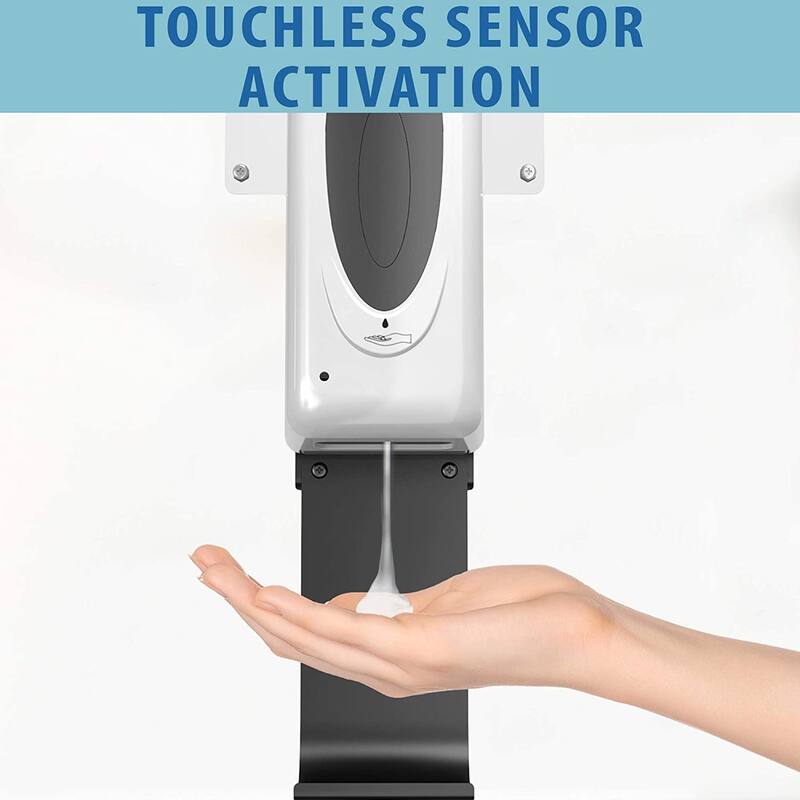 iTouchless Sensor Sanitizer Dispenser with Floor Stand and Sign Board, 1000ml Capacity - N/A