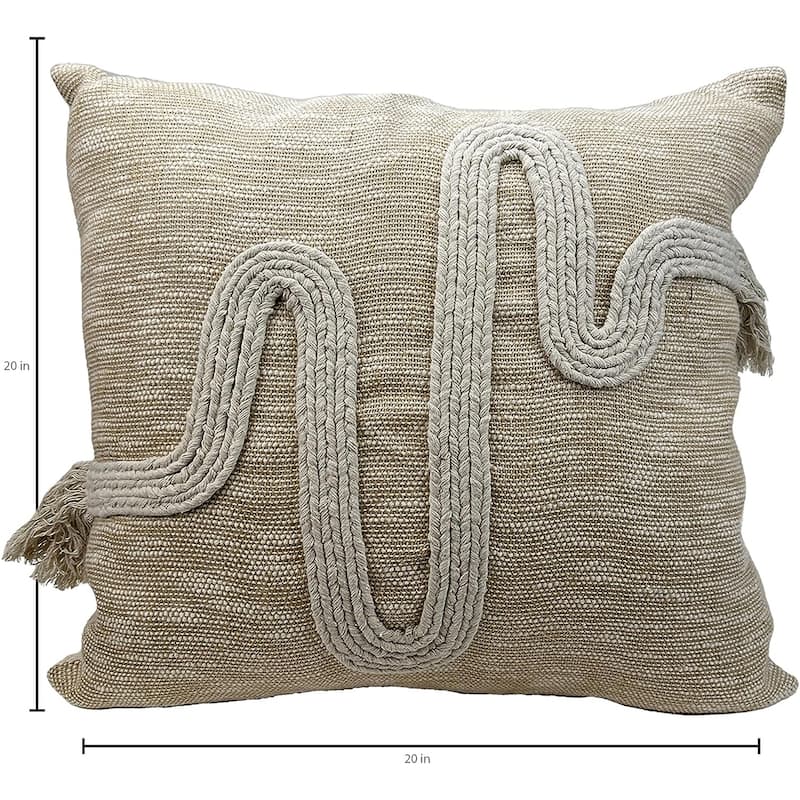 JoJo Fletcher Set of 2 20" x 20" Cotton Decorative Pillow Covers