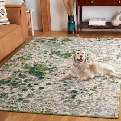 SAFAVIEH Monaco Panna Boho Abstract Modern Watercolor Area Rug - 9' x 12'