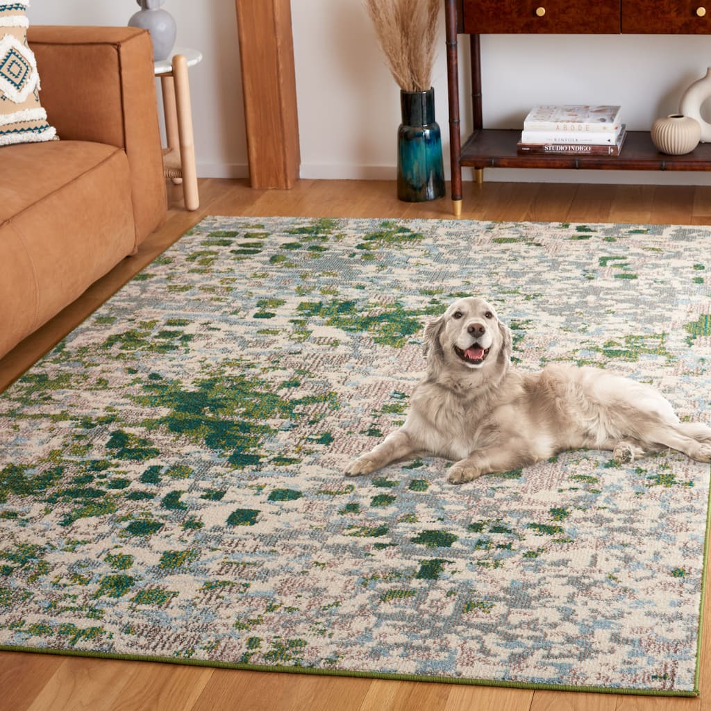 SAFAVIEH Monaco Panna Boho Abstract Modern Watercolor Area Rug - 9' x 12'