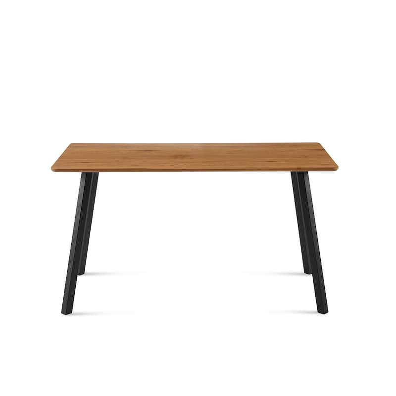 Modern Rectangle MDF Wooden Dining Table With Metal Frame
