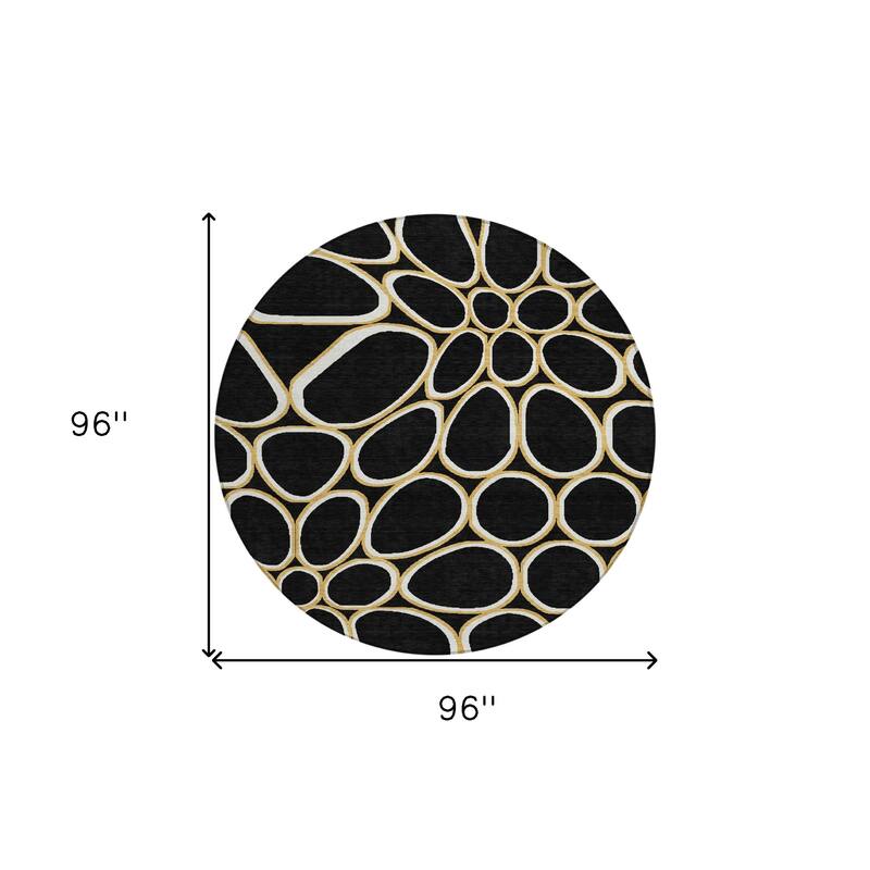 HomeRoots Abstract Transitional Rectangle Outdoor Rug