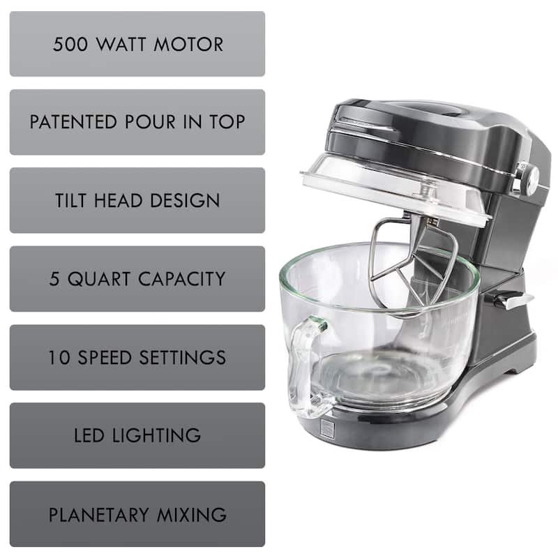 Kenmore Elite Ovation 5 qt Stand Mixer with PourIn Top, 500W On Sale