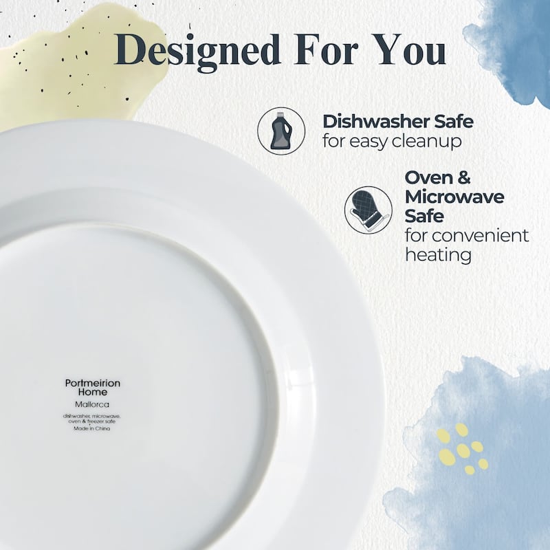 Portmeirion Home Mallorca 16 Piece Porcelain Dinnerware Set