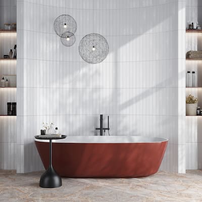Valenza 2x16 Soft White Ceramic Zellige Subway Wall Tile (10.76 sq ft/case) - 50 Pack