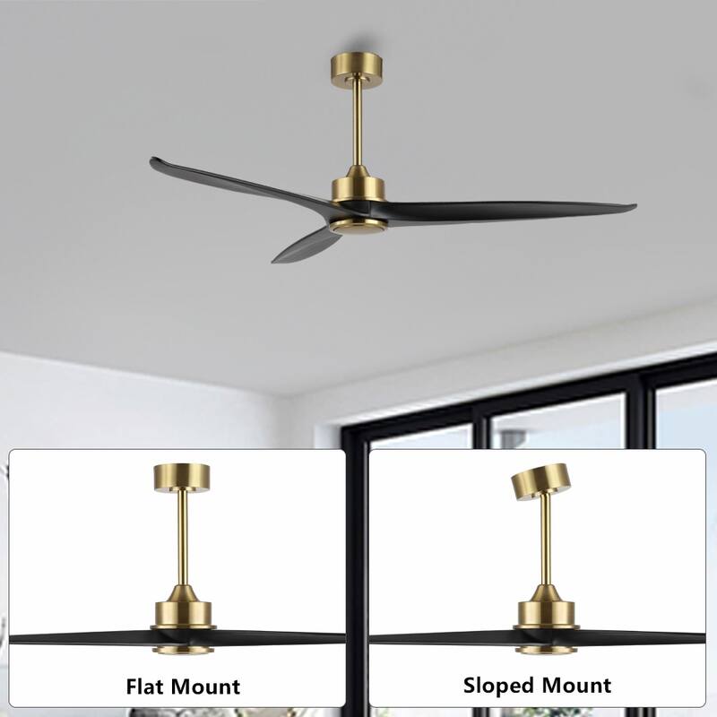 WINGBO 60" Solid Wood DC Motor Indoor Ceiling Fan with Remote Control
