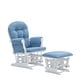 preview thumbnail 8 of 28, Rejoice Glider Rocking Chair with Ottoman WHITE / BLUE