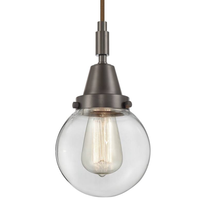 Innovations Lighting 447-1P-G202-6 Beacon 6" Wide Mini Pendant with - Oil Rubbed Bronze