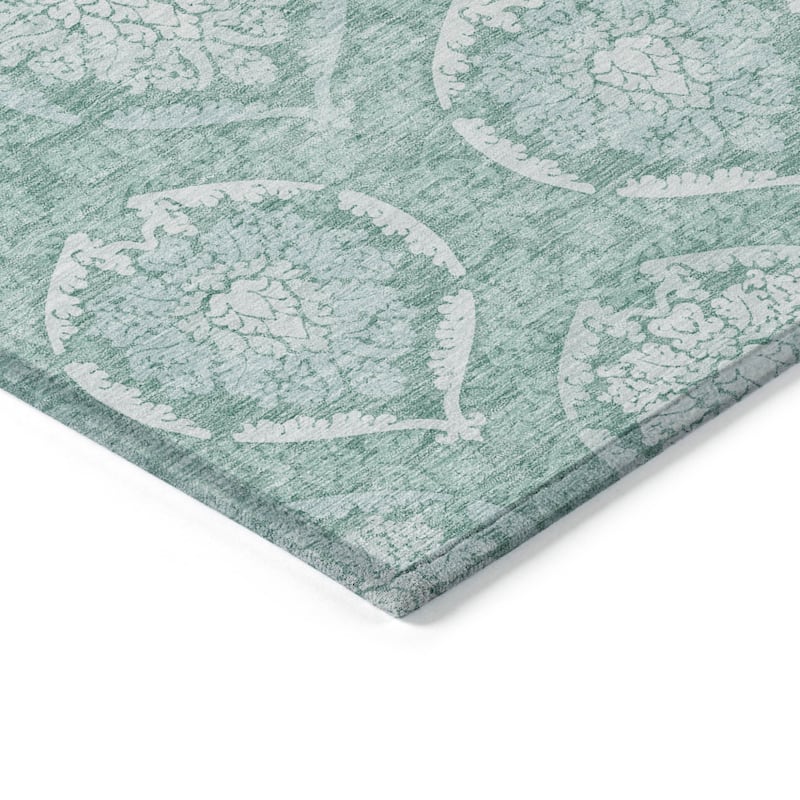 HomeRoots Medallion Transitional Rectangle Outdoor Rug