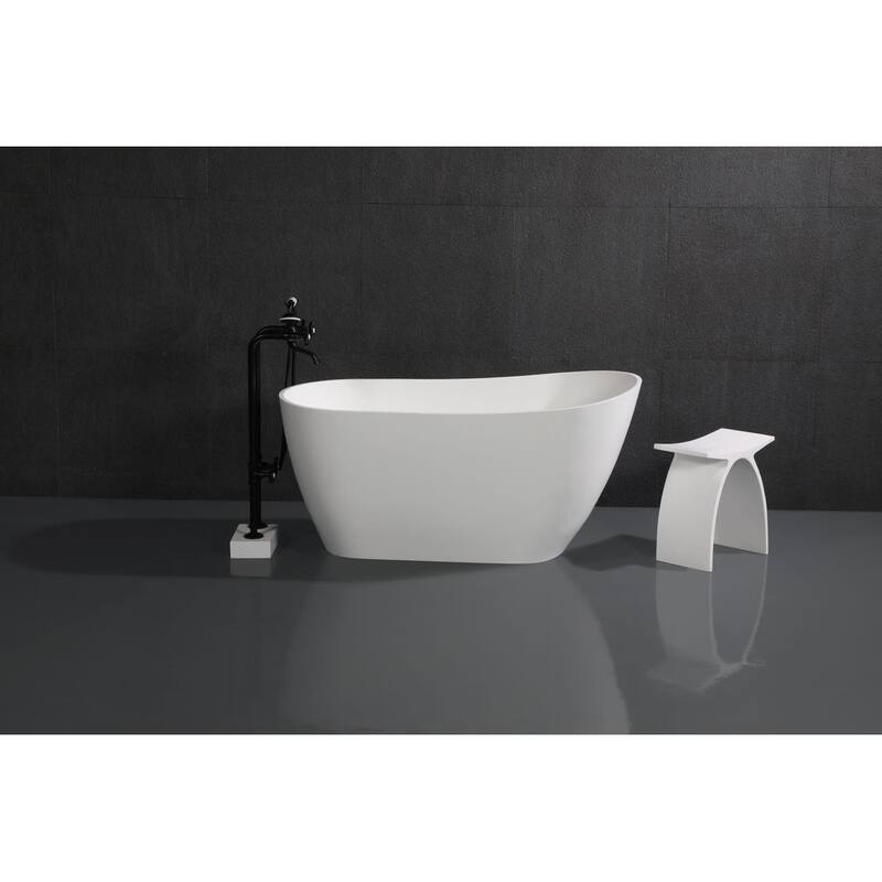Kingston Brass VRTSS513026 Arcticstone 52" Slipper Solid Surface
