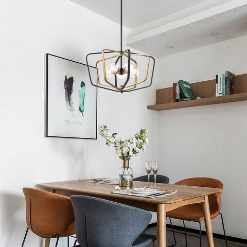 Light Society Bode 5-Light Chandelier - Black/Gold
