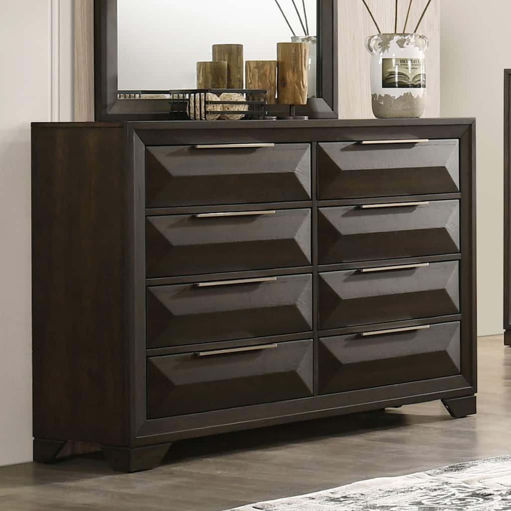 Furniture of America Uppon Espresso Wood 6-Drawer Dresser