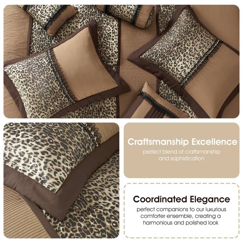 Nanshing Leopard Print 7-Piece Comforter Set