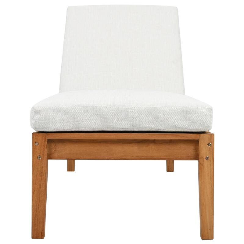 SAFAVIEH Couture Montclair Teakwood Chaise Lounge. - 74"W x 24"D x 37"H