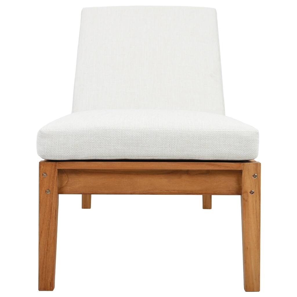 SAFAVIEH Couture Montclair Teakwood Chaise Lounge. - 74"W x 24"D x 37"H