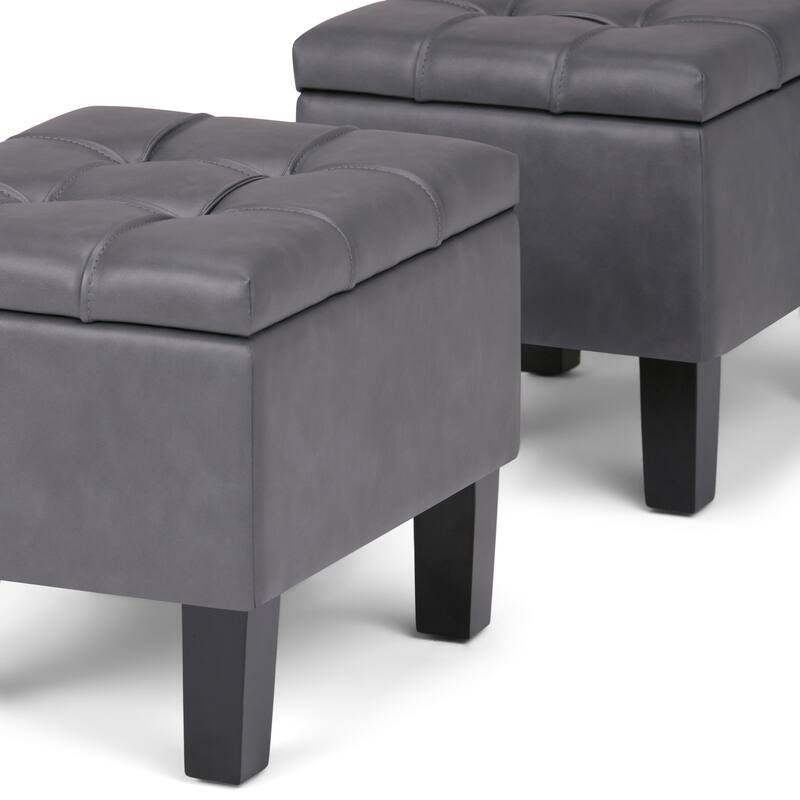 3 Piece Storage Ottoman - Gray