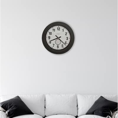 Howard Miller Grid Iron Works Classic, Traditional, Contemporary Wall Clock with Large Numbers , Reloj De Pared