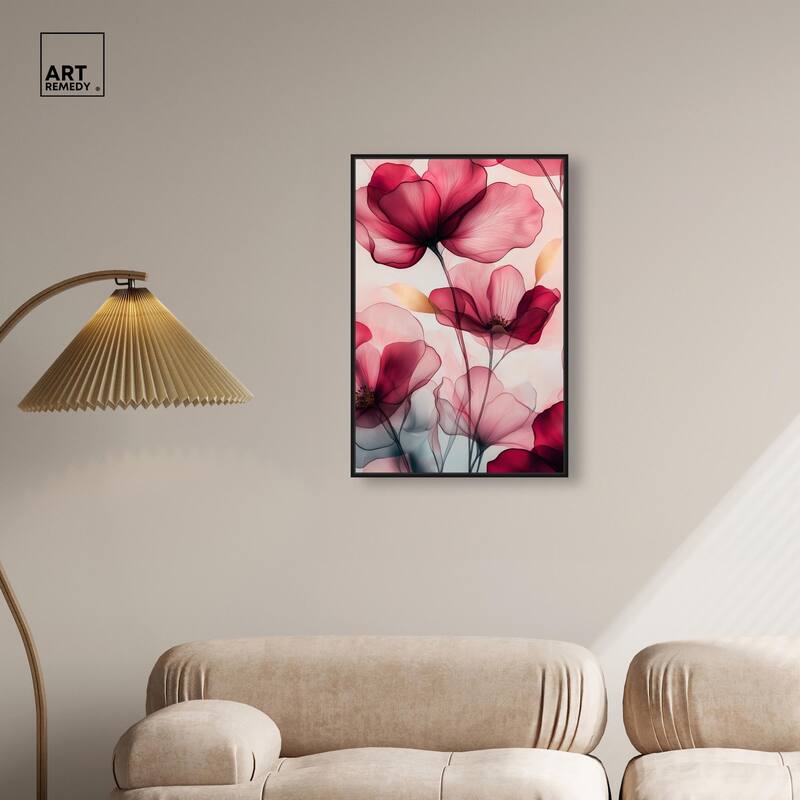Chiffon Cherry Charm Canvas by Art Remedy