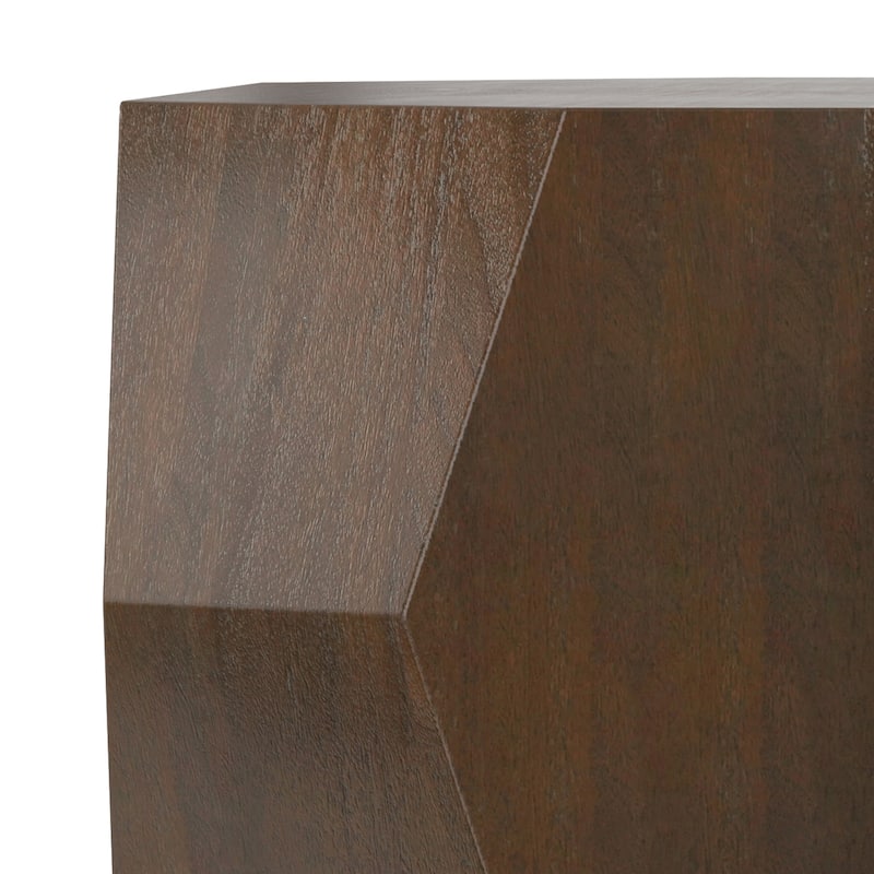 Wyndenhall Stamford 39" Wide Acacia Wood Contemporary Coffee Table in Walnut & Assembled