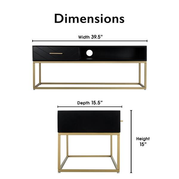 Tommy Hilfiger Ellias Table Collection, Black and Gold On Sale Bed