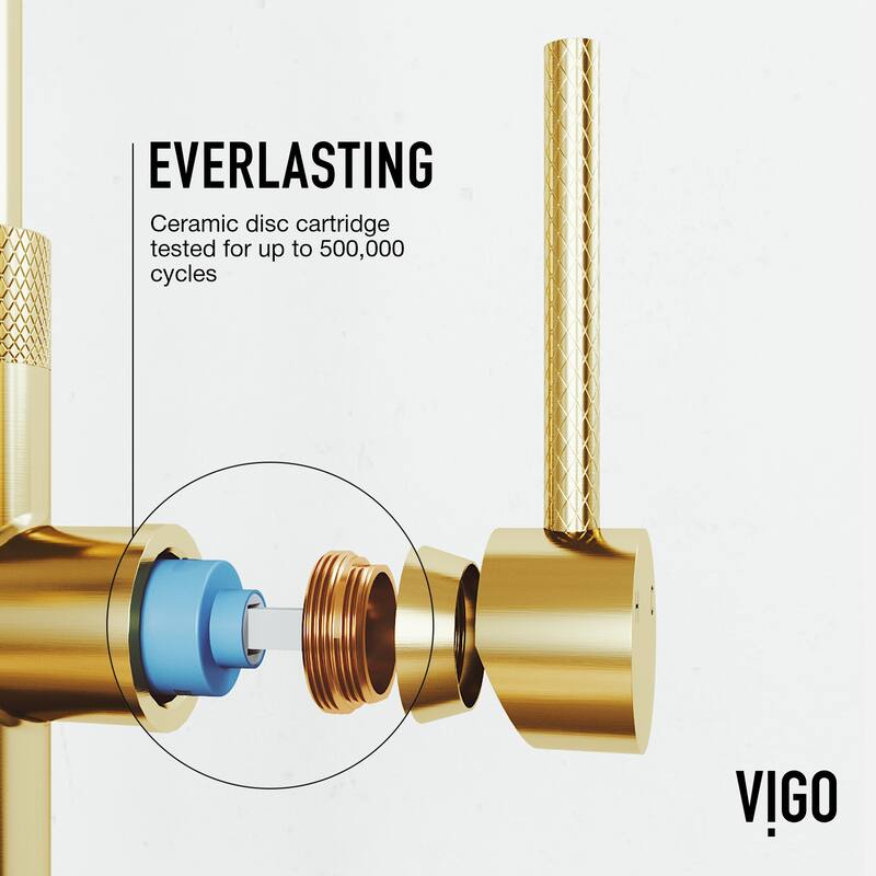 VIGO Bristol 19" H Single Handle Pull-Down Sprayer Kitchen Faucet